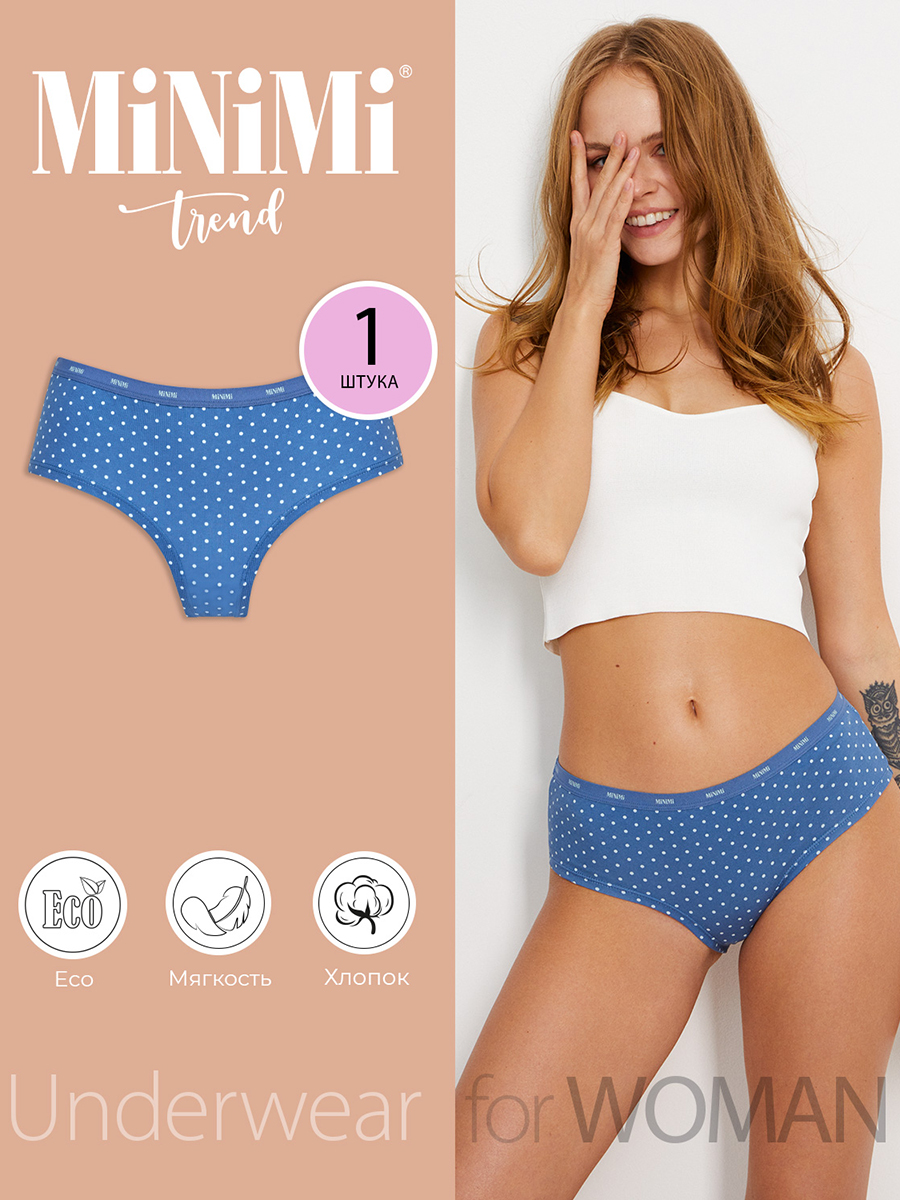 Трусы женские Minimi Basic MT Pois 231 panty синие 42 RU