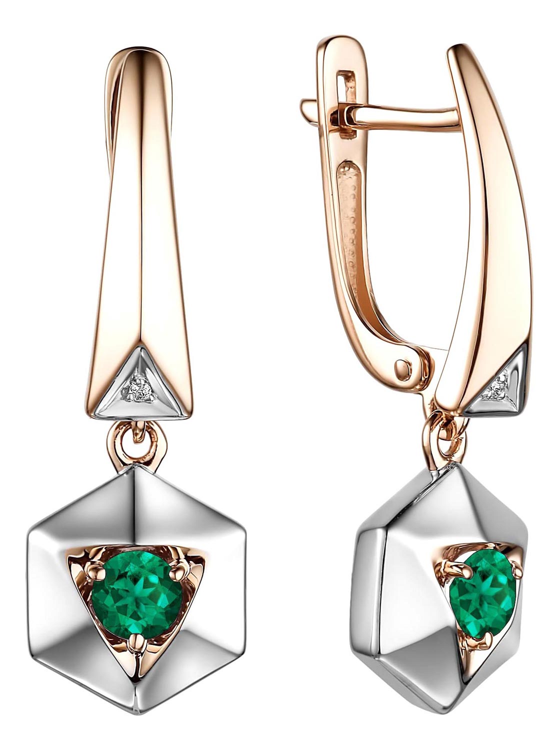 

Серьги подвески из красного золота с бриллиантом Bellissima Tentazione S/207-123, S/207-123