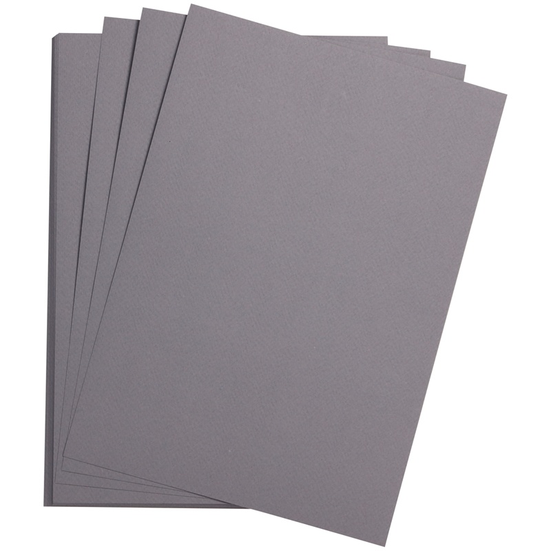 Цветная бумага Clairefontaine 500х650 мм, Etival color, 24 л, 160г/м2,темно-серая, хлопок