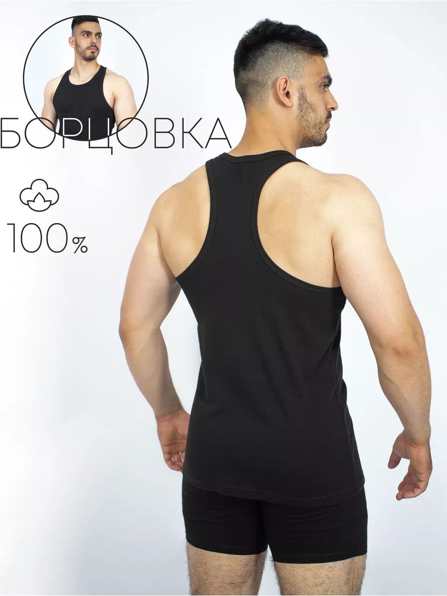 

Майка мужская Чебоксарский трикотаж 5545 черная 50/170-176, Черный, 5545