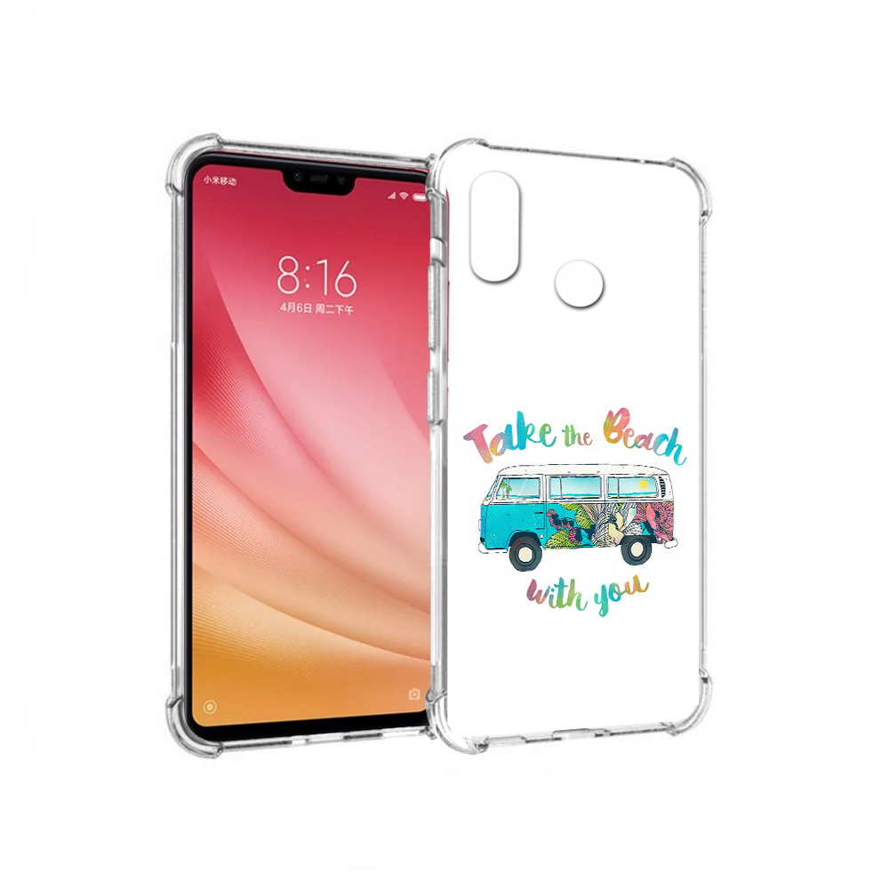

Чехол MyPads Tocco для Xiaomi Mi 8 Хиппи автобус (PT110454.314.190), Прозрачный, Tocco