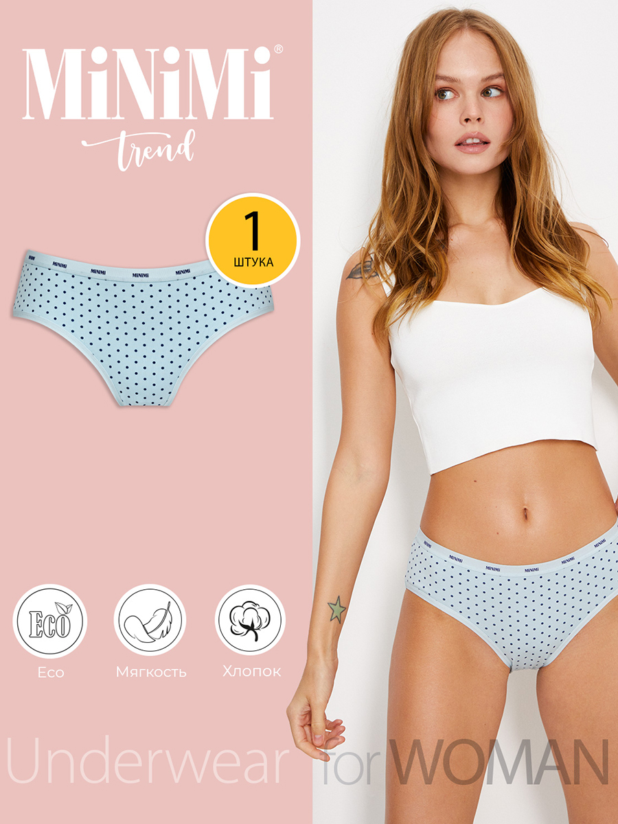 

Трусы женские Minimi MT Pois 221 slip голубые 46 RU, Голубой, MT Pois 221 slip