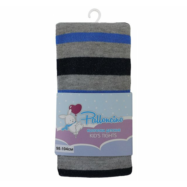 

Колготки для мальчика Palloncino хлопок темно-серые р 122-128, Серый, Enver4