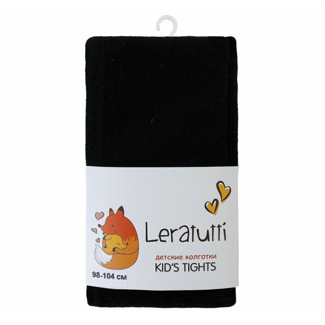 

Колготки для мальчика Leratutti хлопок черные р 98-104, Черный