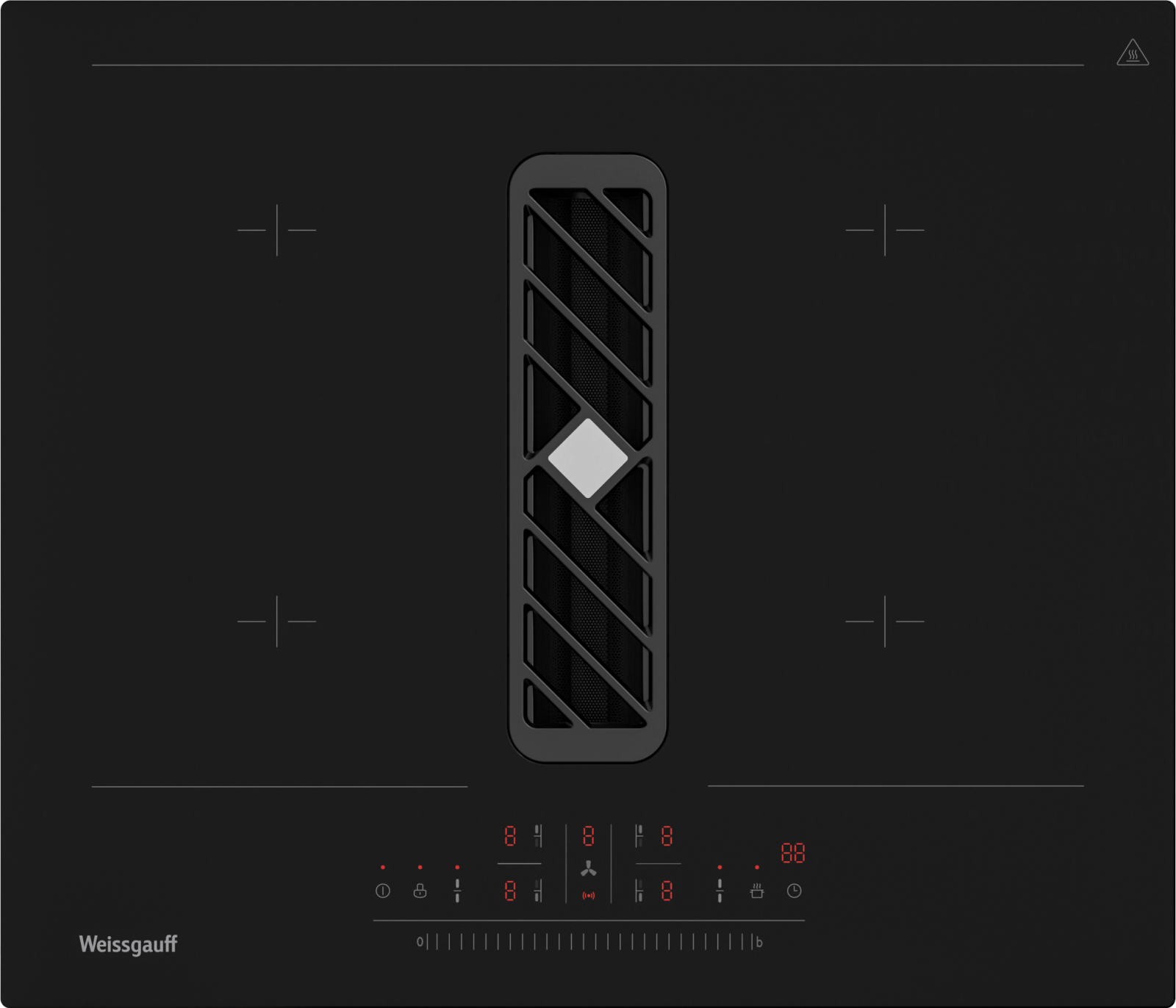 

Встраиваемая варочная панель индукционная Weissgauff 600 BSCM черный, 600 BSCM