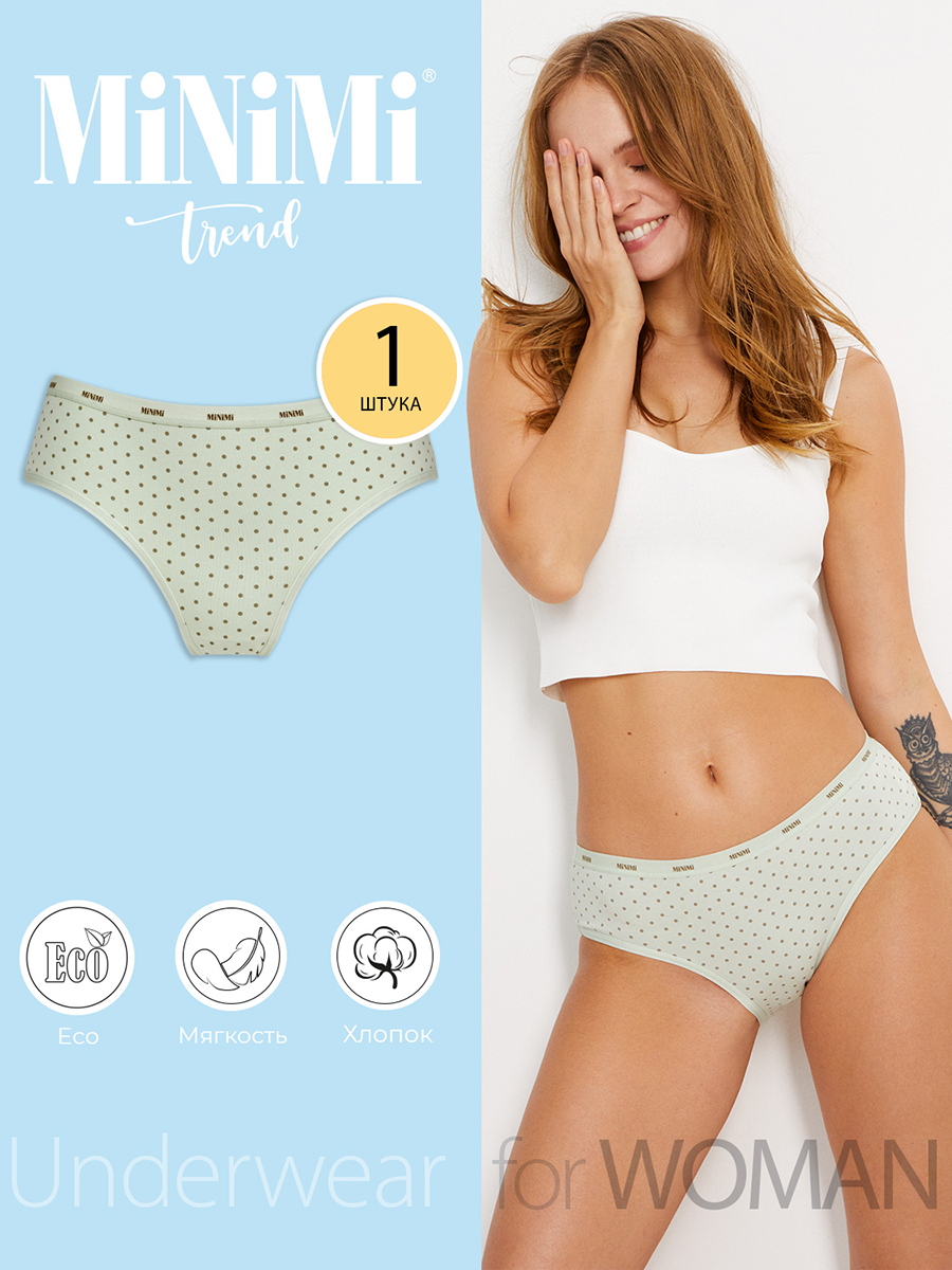 

Трусы женские Minimi MT Pois 221 slip зеленые 44 RU, Зеленый, MT Pois 221 slip