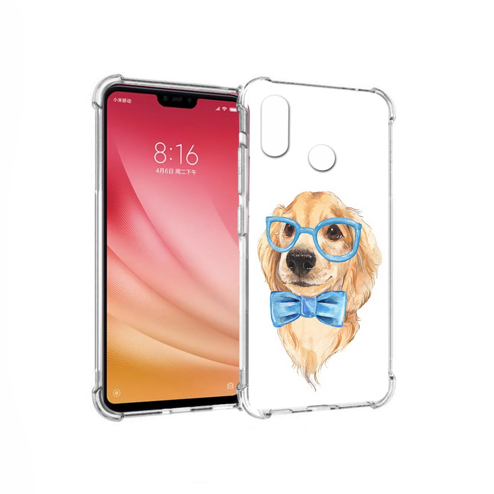 

Чехол MyPads Tocco для Xiaomi Mi 8 Собака интеллигент (PT110454.314.159), Прозрачный, Tocco