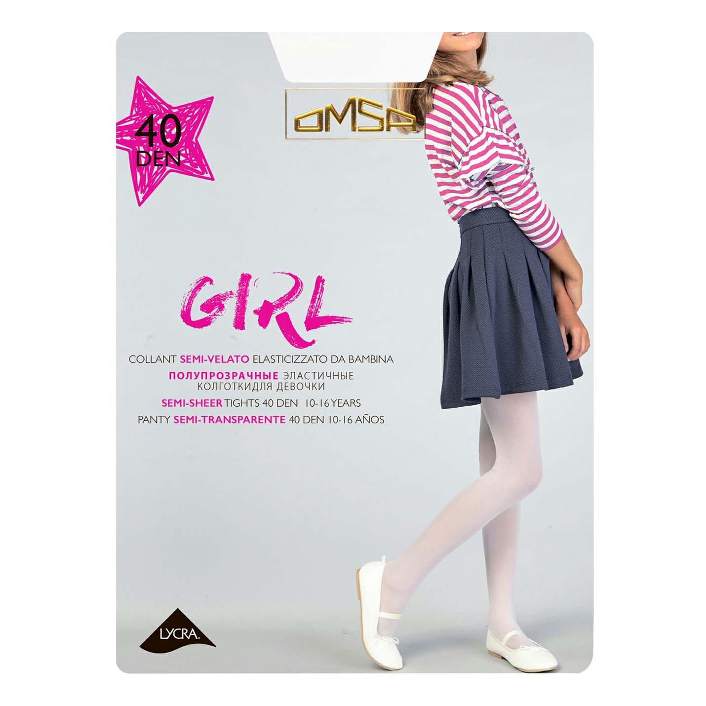 

Колготки детские Omsa Kids bianco белый 40 Den р 6-8