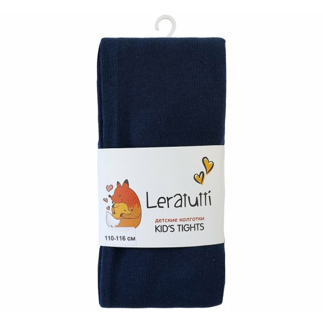 

Колготки детские Leratutti хлопок темно-синие р 122-128, Синий