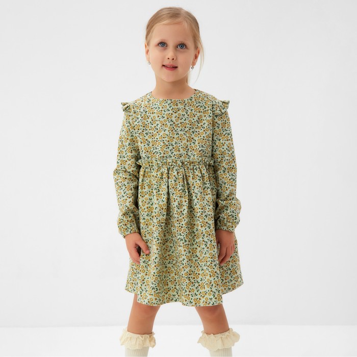 

Платье детское MINAKU Cotton collection, Хлопок 100%, 98, Зеленый, Cotton collection
