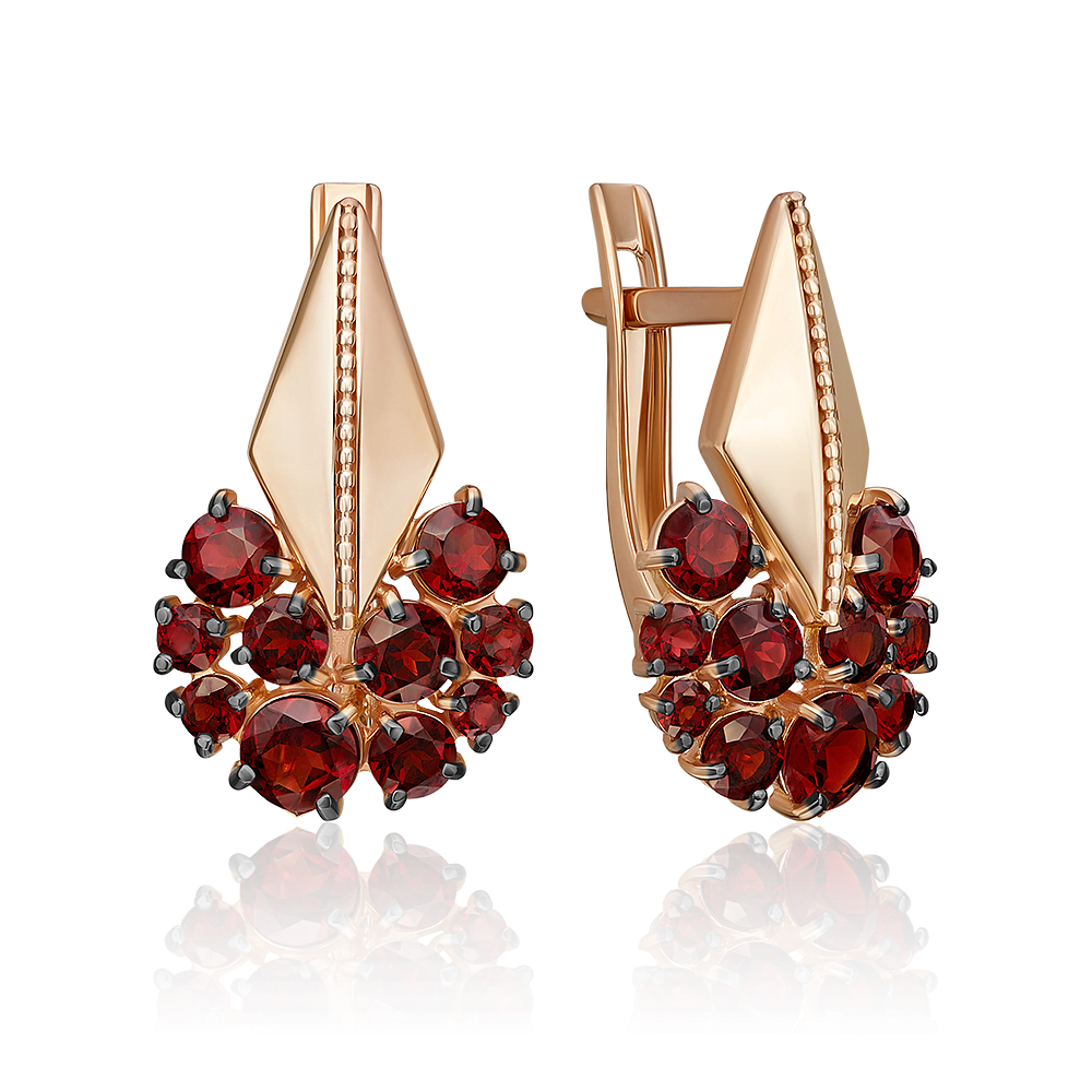 

Серьги из золота PLATINA jewelry 02-5400-00, гранат, 02-5400-00