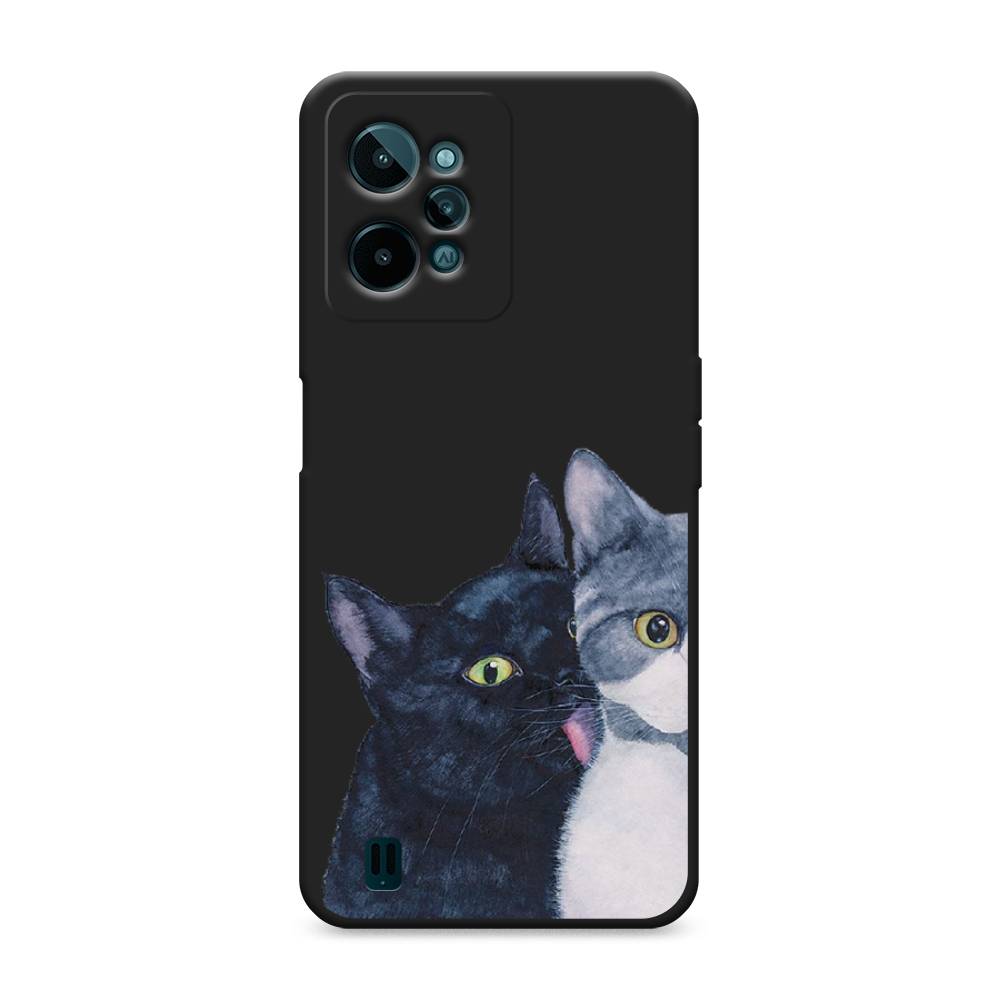 

Чехол Awog 259352-1 для Realme C31 "Кошачья любовь", Синий, 259352-1
