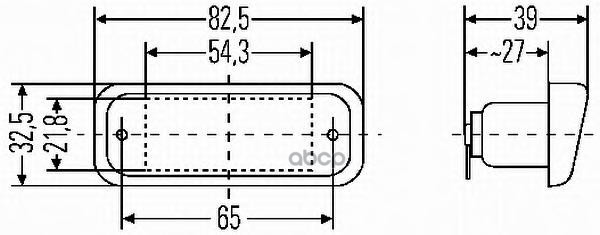 

Фонарь Освещения Номерного Знака HELLA арт. 2KA005049011