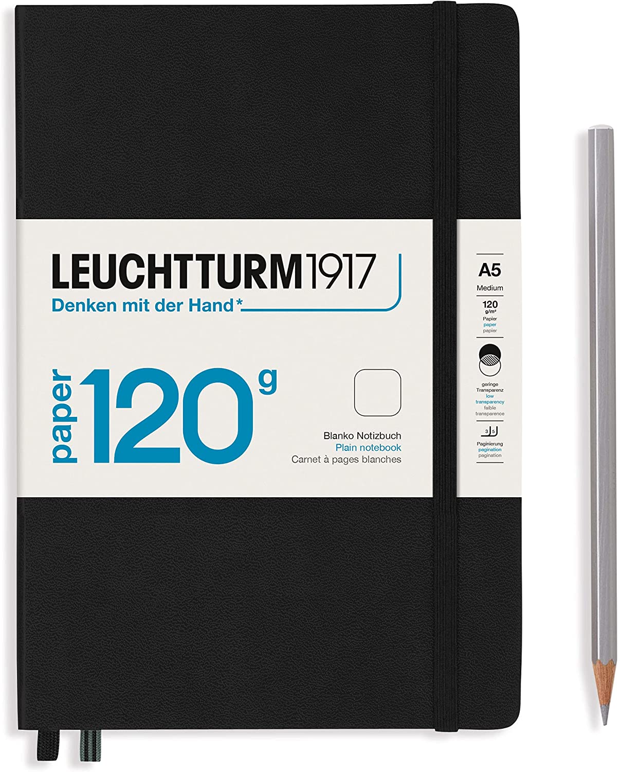 Блокнот Leuchtturm1917 Edition А5 нелинованный 102 листа черный твердая обложка