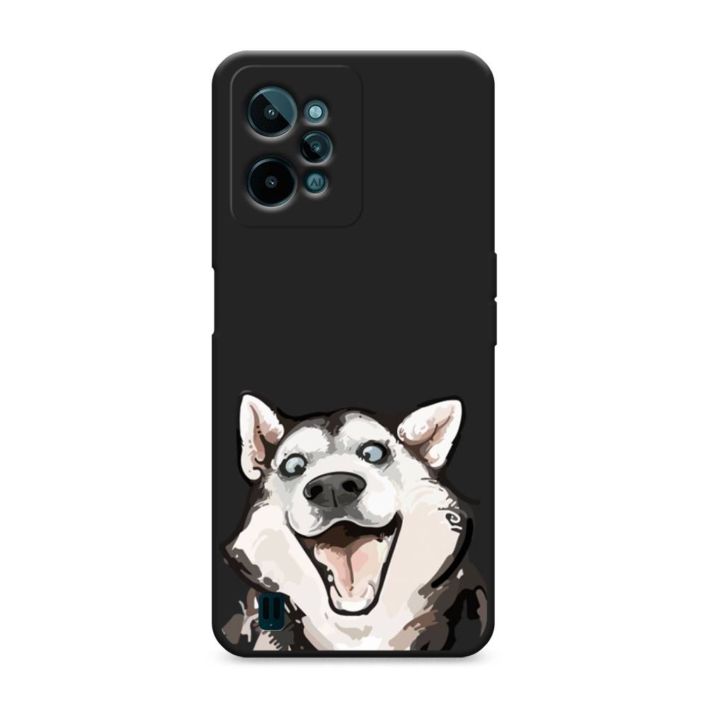 

Чехол Awog 259352-1 для Realme C31 "Радостный хаски", Белый;голубой;черный, 259352-1