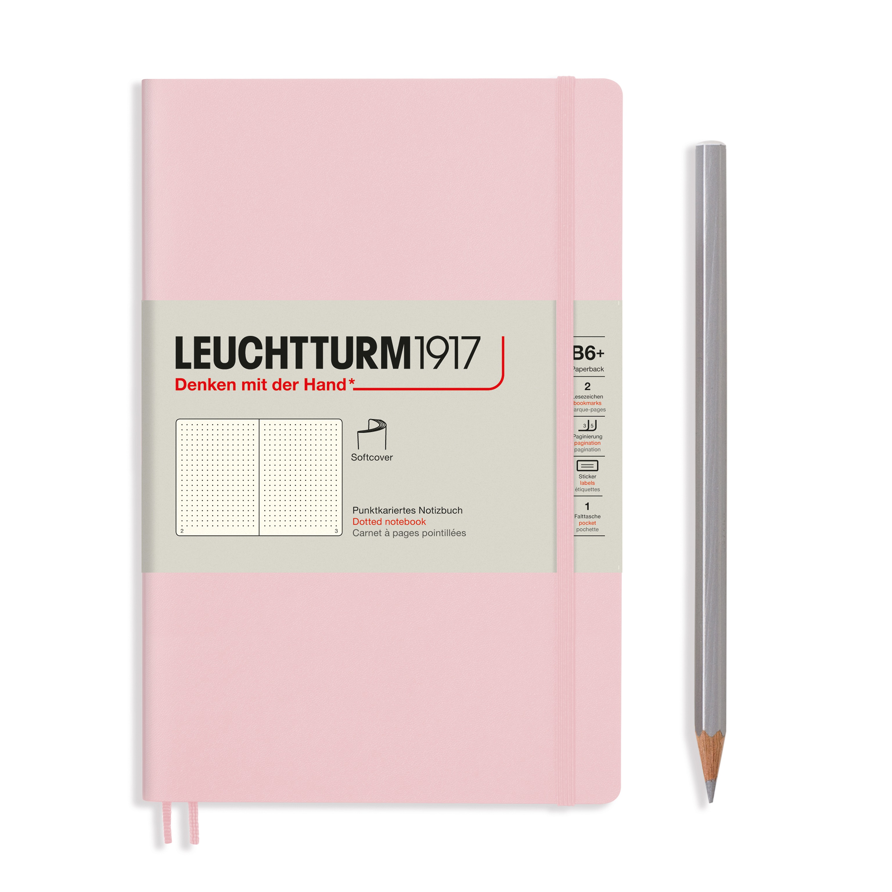 

Блокнот Leuchtturm Paperback В6+ (в точку) 61 лист розовый мягкая обложка, Softcover Paperback