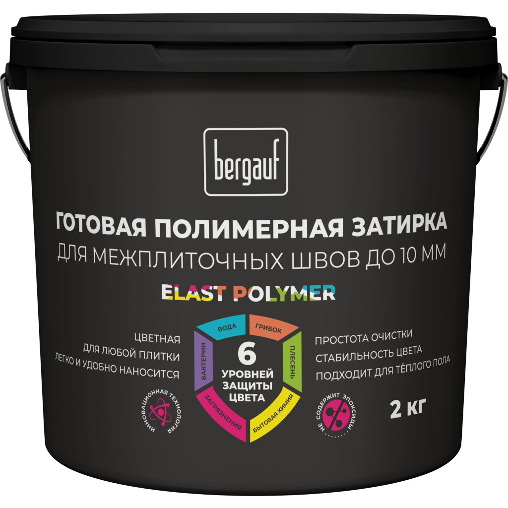 Затирка Bergauf Elast Polymer полимерная, агатово-серый, 2 кг полимерная глина 50гр