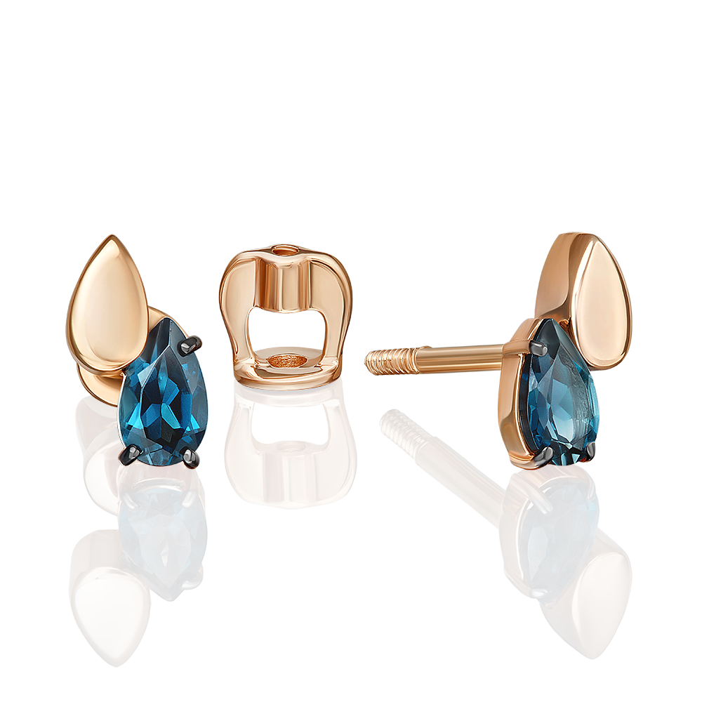 

Серьги пусеты из золота PLATINA jewelry 02-5403-00-201-1110, топаз, 02-5403-00-201-1110