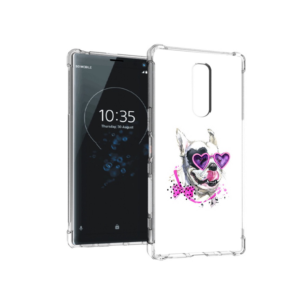 

Чехол MyPads Tocco для Sony Xperia 1 акварельный пёс (PT141276.244.218), Прозрачный, Tocco
