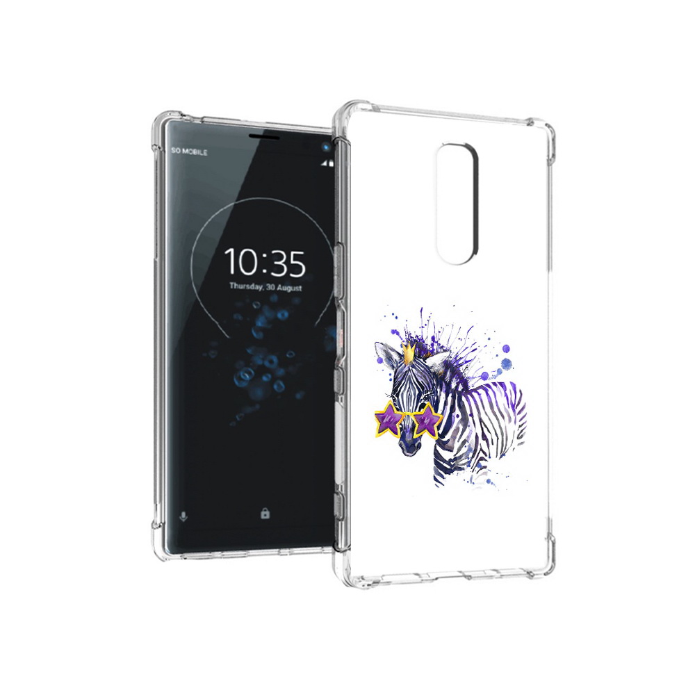 

Чехол MyPads Tocco для Sony Xperia 1 акварельная зебра (PT141276.244.215), Прозрачный, Tocco