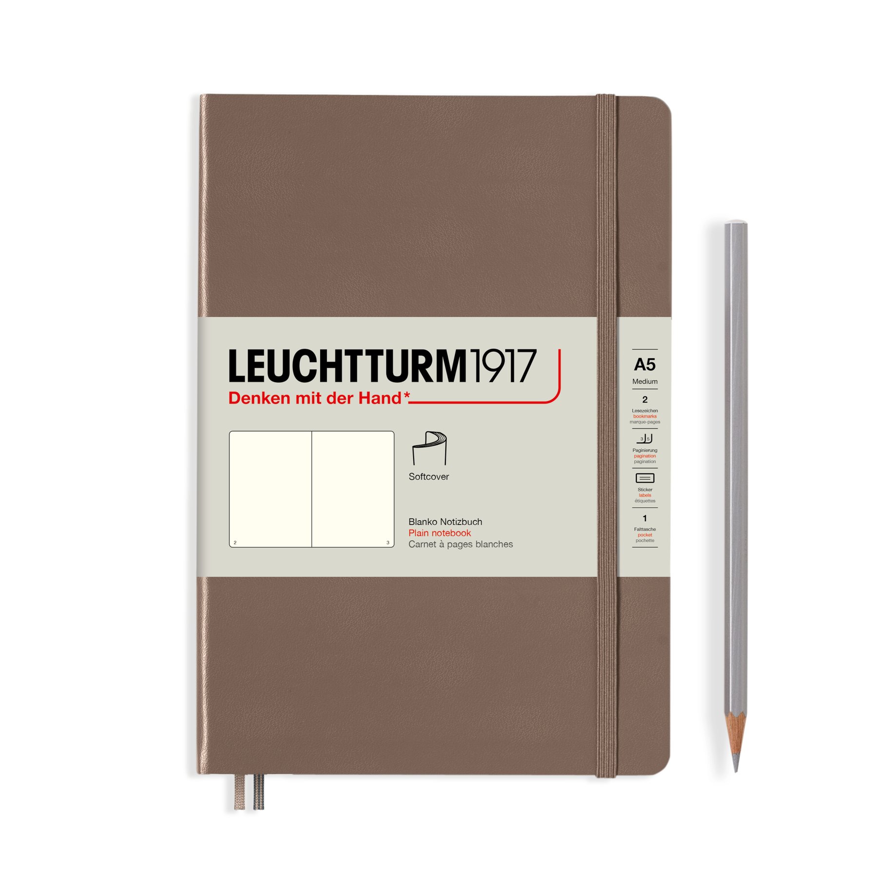 

Блокнот Leuchtturm Rising Colours А5 (нелинованный) 61 лист теплая земля мягкая обложка, Rising Colours