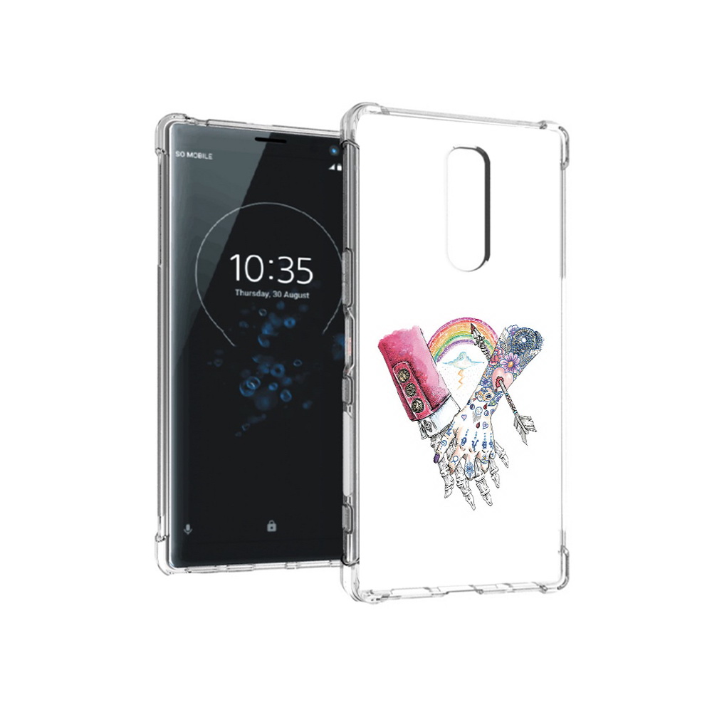 

Чехол MyPads Tocco для Sony Xperia 1 абстракция руки в татуировках (PT141276.244.212), Прозрачный, Tocco