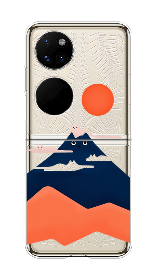 

Чехол на Huawei P50 Pocket "Кот-гора", Черный;оранжевый, 6107450-4