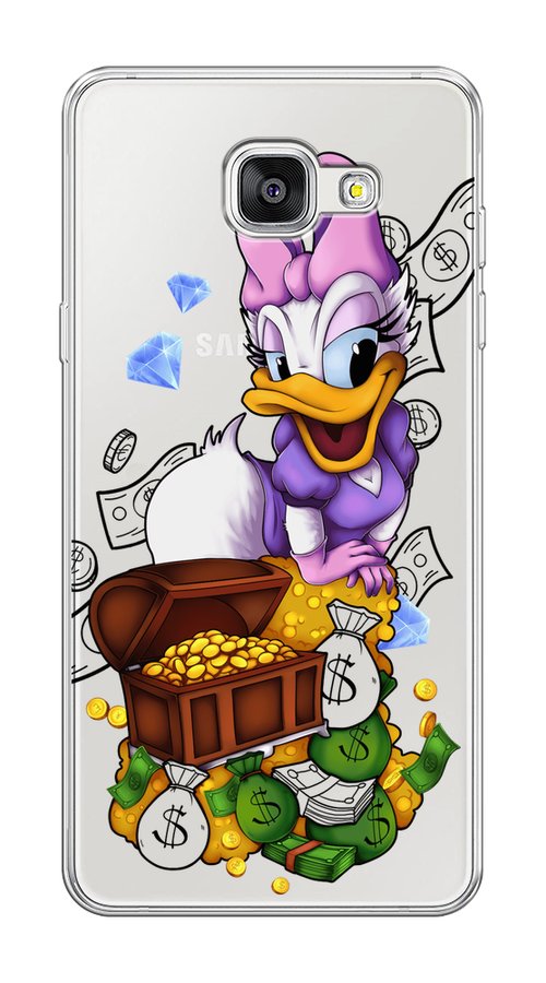 

Чехол на Samsung Galaxy A5 2016 "Rich Daisy Duck", Коричневый;белый;фиолетовый, 20550-6