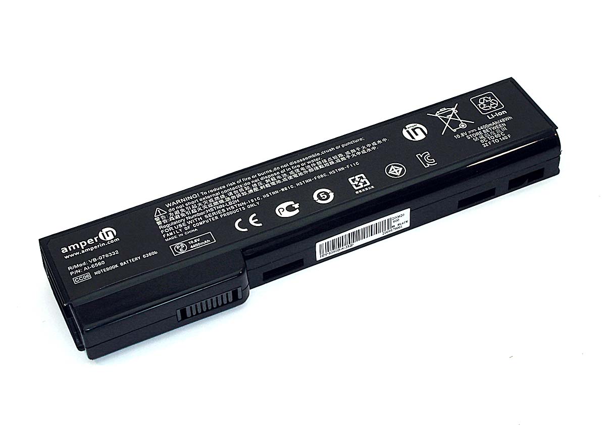 Аккумуляторная батарея Amperin для ноутбука HP Compaq 6560b (HSTNN-LB2G) 4400mAh AI-6560