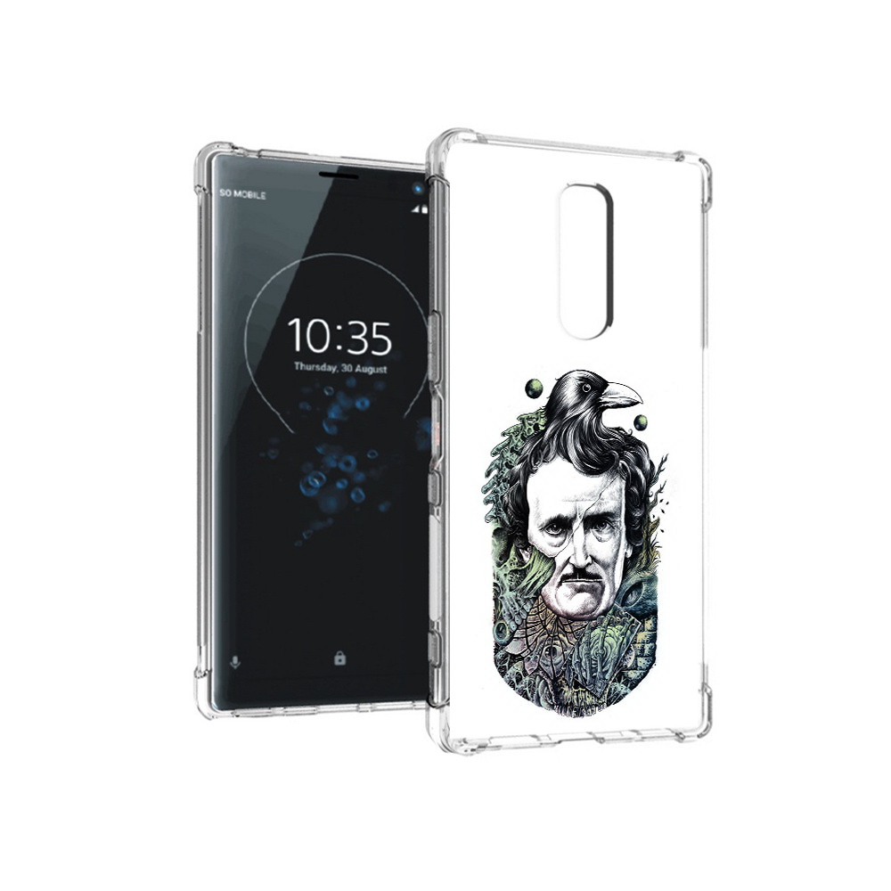 

Чехол MyPads Tocco для Sony Xperia 1 Эдгар Аллан с вороном (PT141276.244.203), Прозрачный, Tocco