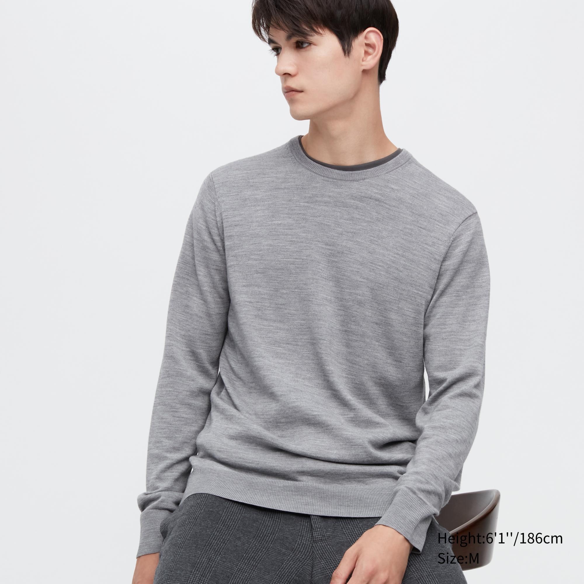 Джемпер мужской UNIQLO 450535COL03 серый M (доставка из-за рубежа)