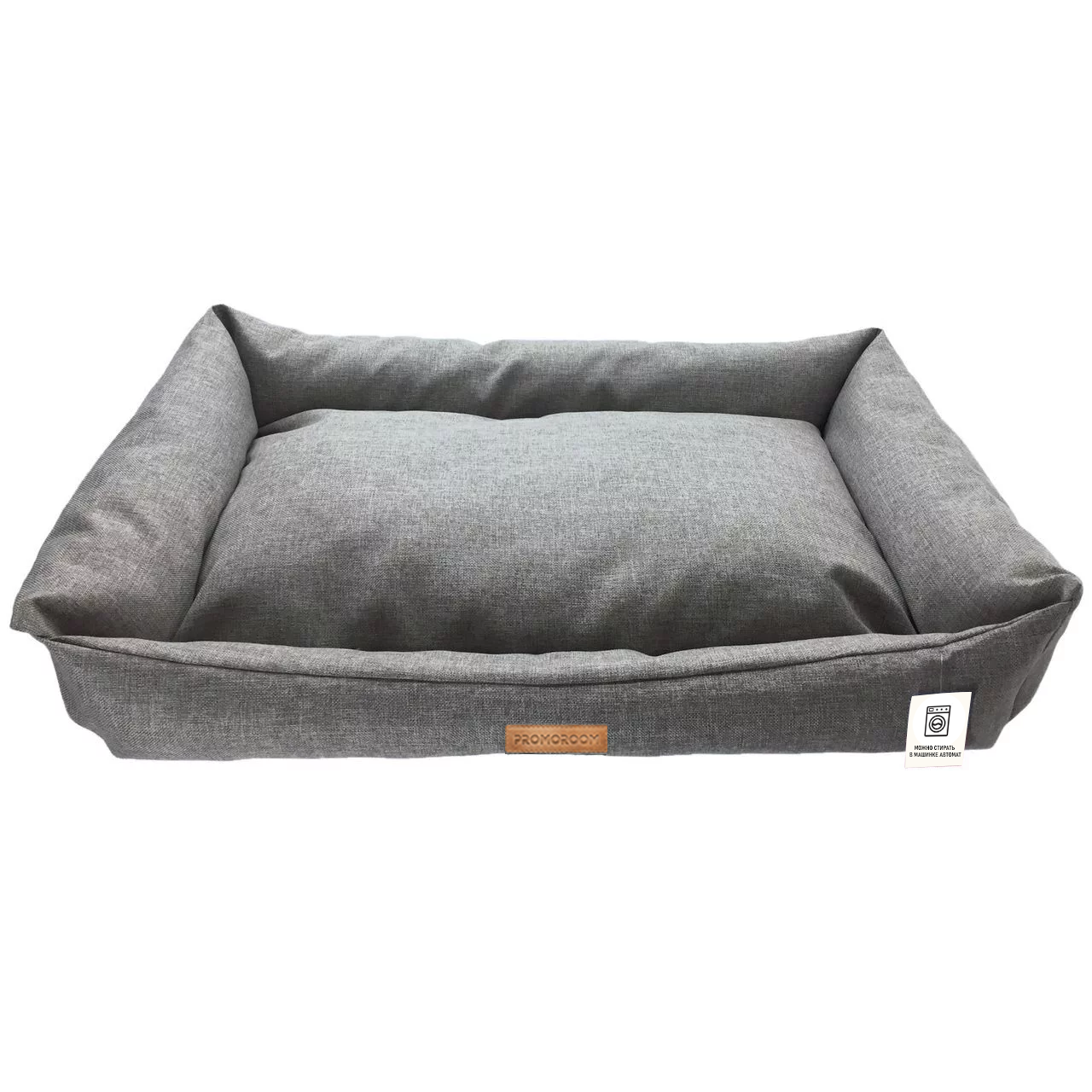 Лежанка для собаки PROMOROOM А-014 ортопедический серый диван, 110 х 80 х 25 см