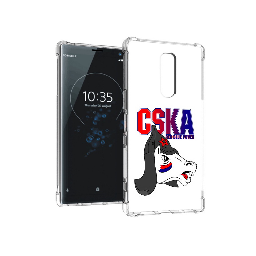 

Чехол MyPads Tocco для Sony Xperia 1 ФК ЦСК лошадка россия (PT141276.244.179), Прозрачный, Tocco