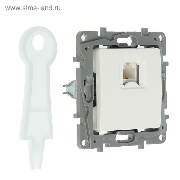 Розетка компьютерная Legrand Etika 672241, RJ45, одноместная, белая 100049809705 белый