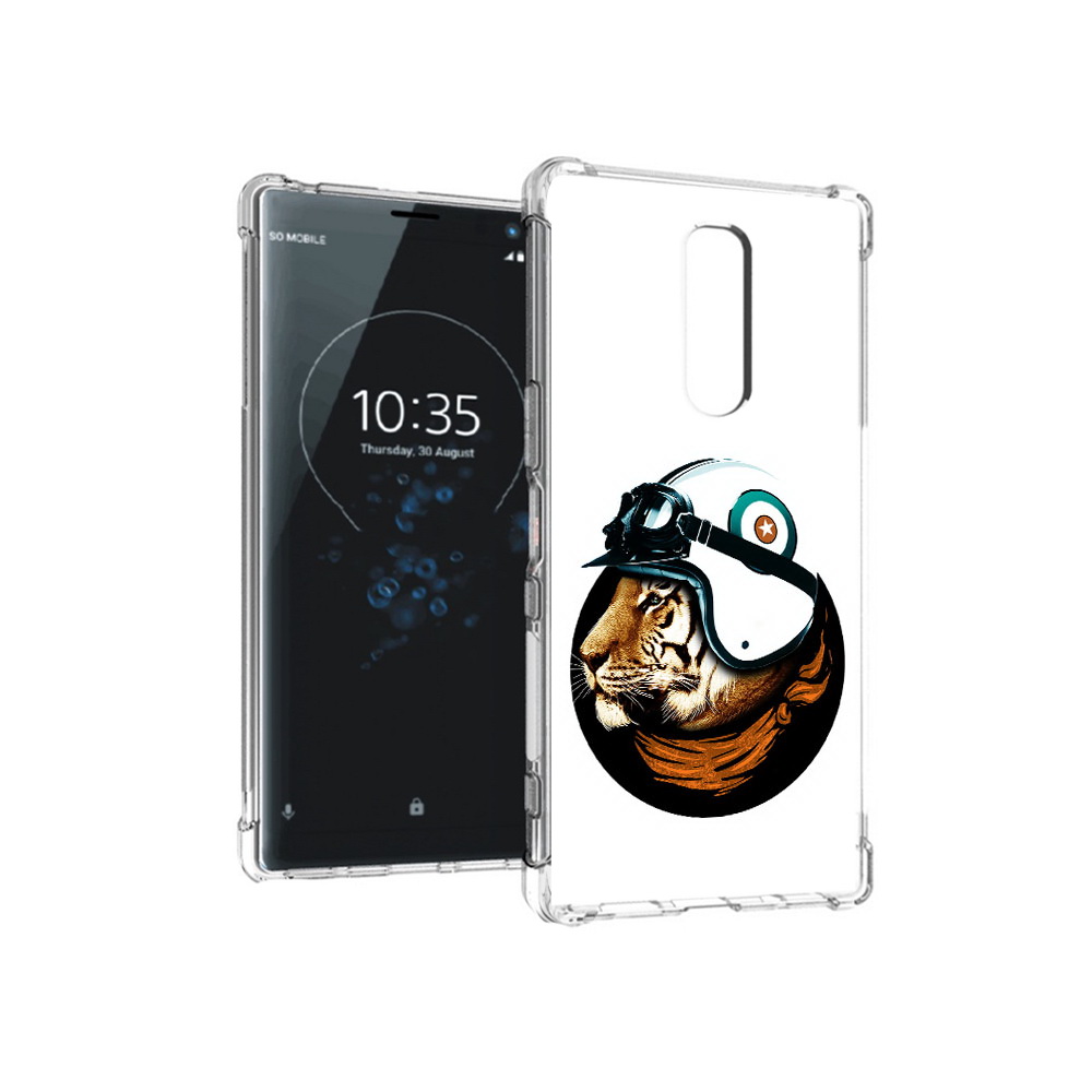 

Чехол MyPads Tocco для Sony Xperia 1 Тигр в шлеме (PT141276.244.171), Прозрачный, Tocco