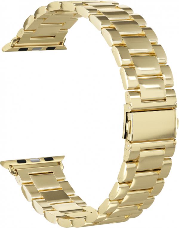 

Ремешок стальной Classic Collection для Apple Watch Series 6 38/40 (Золотой)