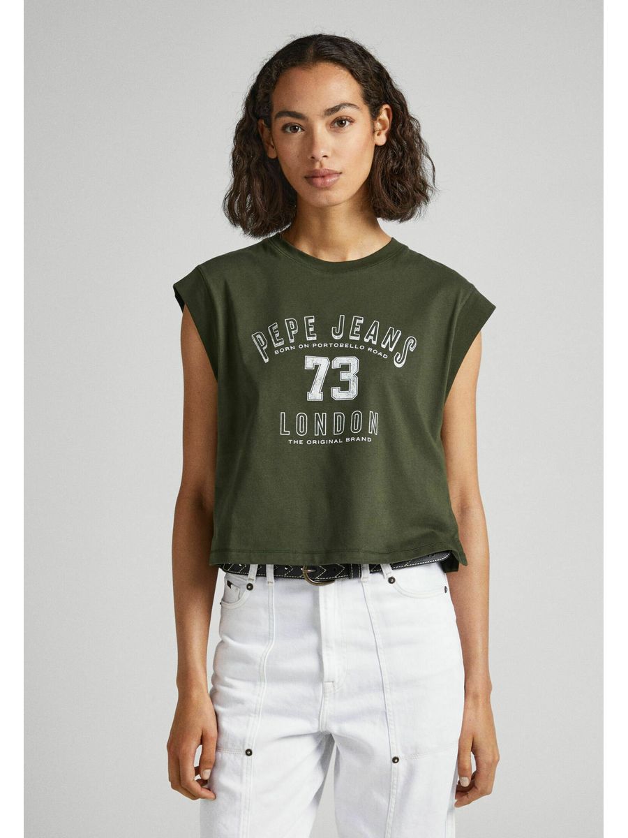 

Футболка женская Pepe Jeans PE121D0TU-M11 зеленая M, Зеленый, PE121D0TU-M11