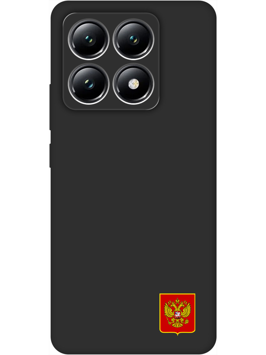 

Силиконовый чехол на Xiaomi 14T с принтом "Герб России" матовый черный, 785978481