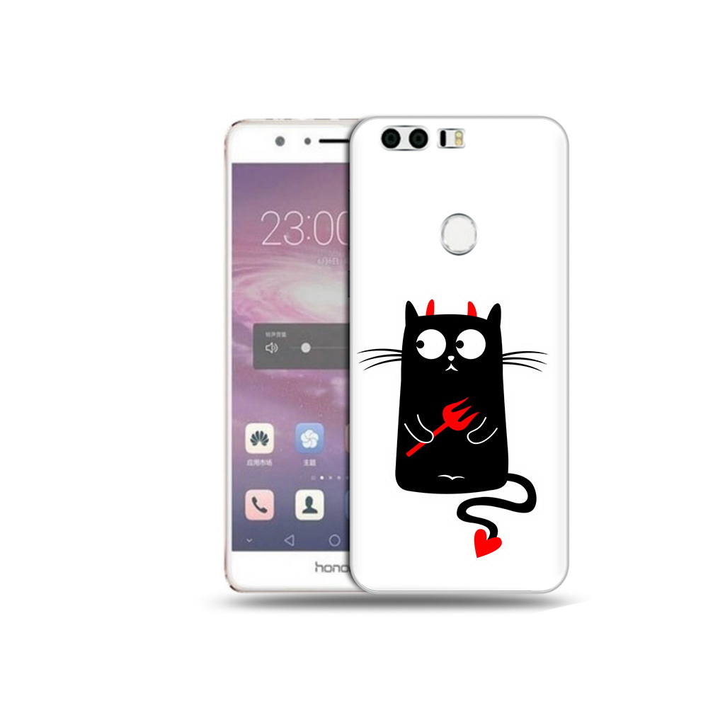 

Чехол MyPads Tocco для Honor 8 Кот демон (PT46676.38.97), Прозрачный, Tocco