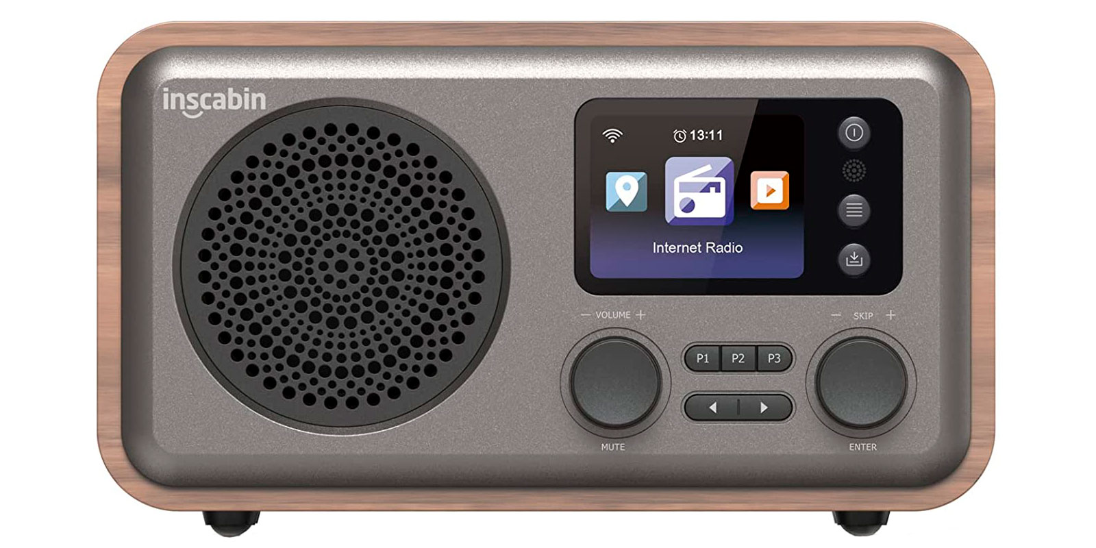 

Радиоприемник Inscabin IR-D8 Wi-Fi Grey, Brown, Коричневый;серый, IR-D8 Wi-Fi