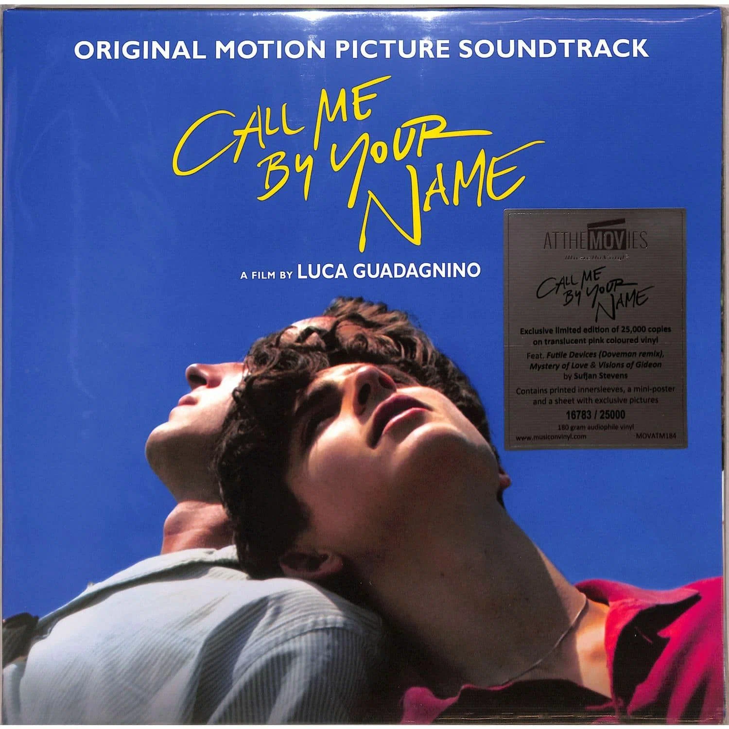 

Call Me By Your Name OST Pink Translucent Vinyl 2LP