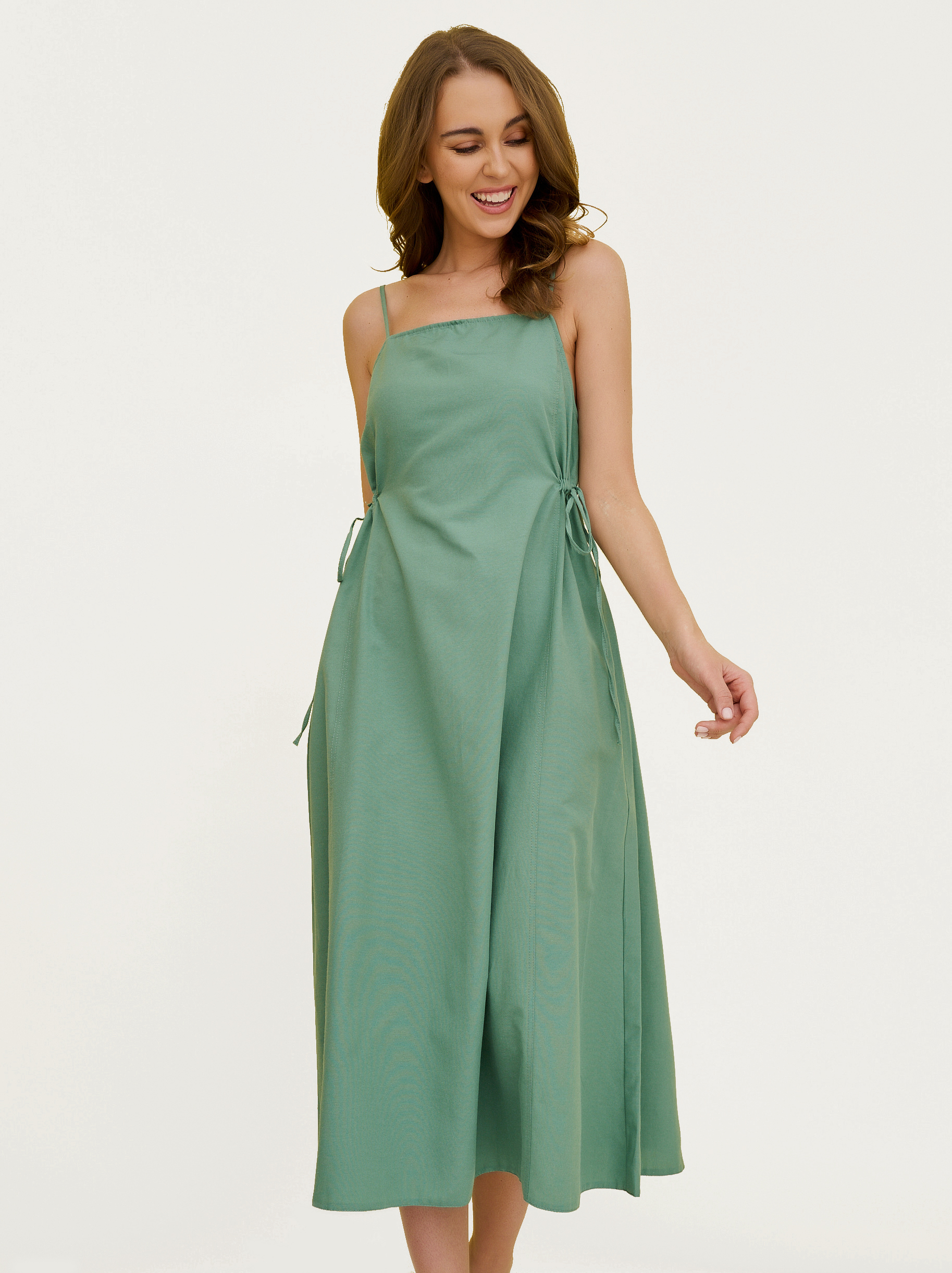 Платье женское Olya Stoff OS20105 зеленое 44 RU