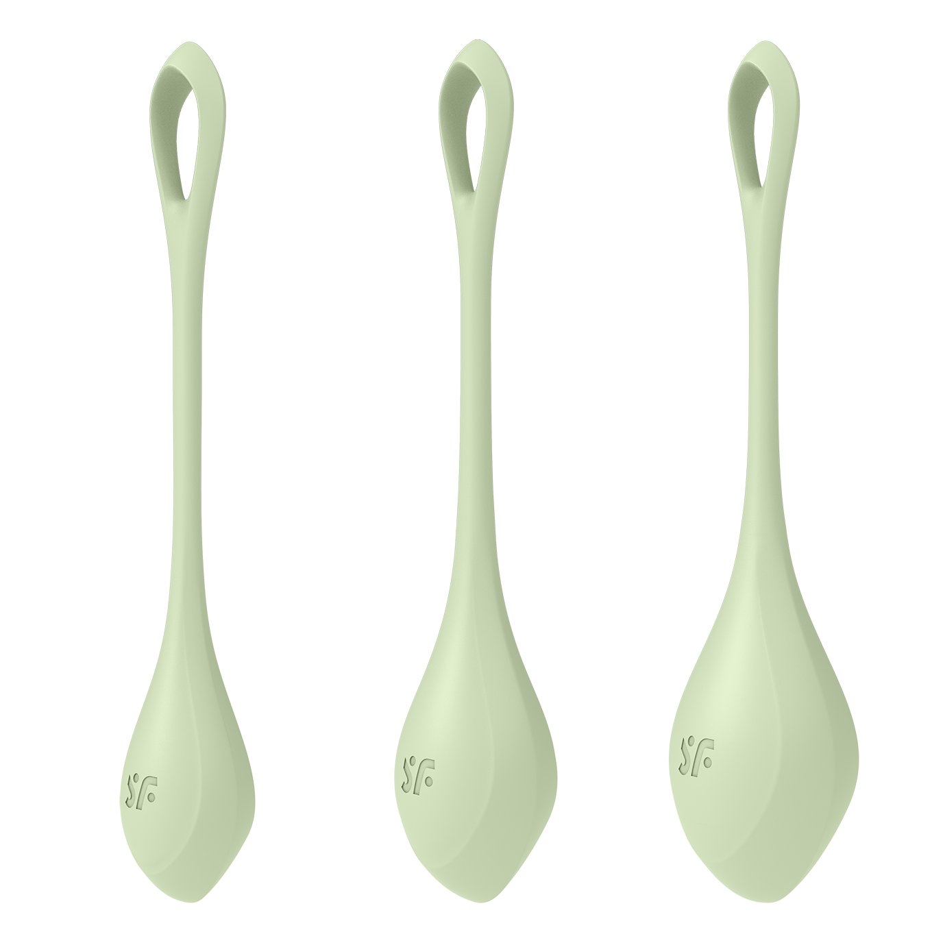 Набор из 3 вагинальных шариков Satisfyer Yoni Power 2 салатовые