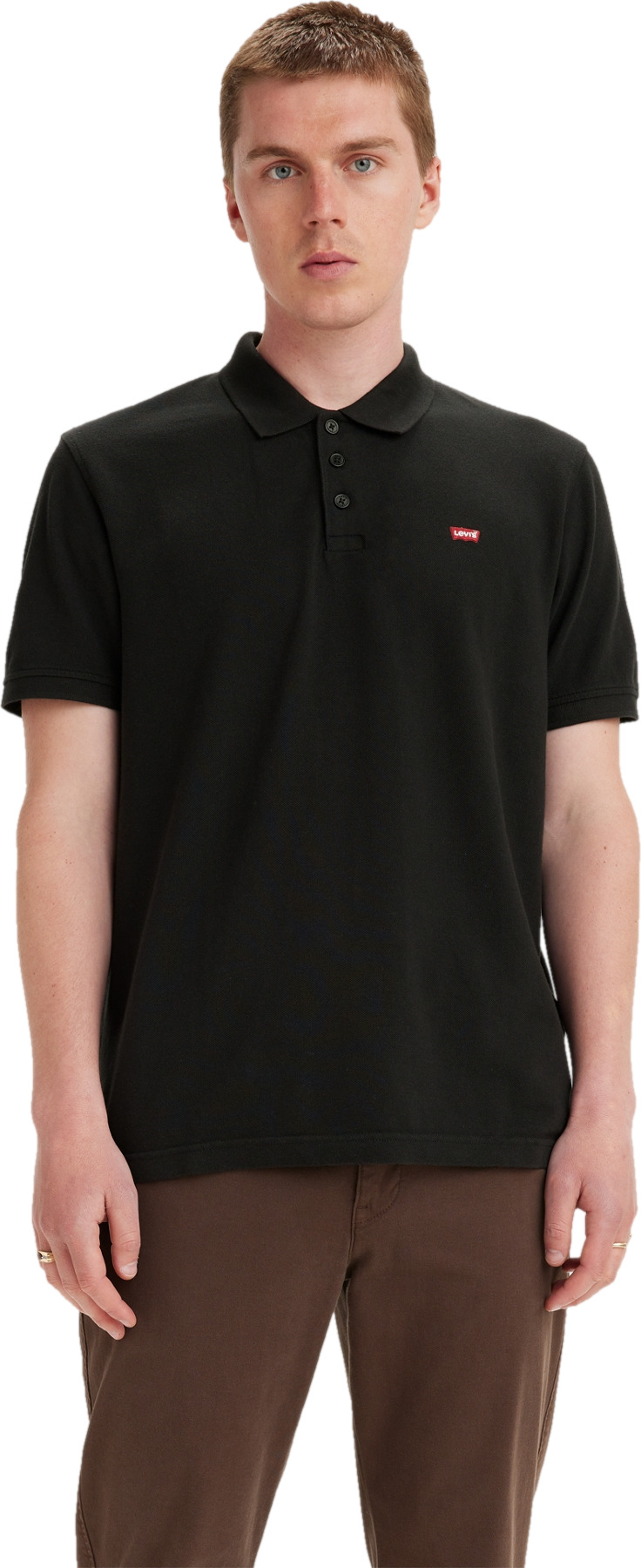 

Футболка мужская LEVIS Men Housemark Polo черная M, Черный, Men Housemark Polo