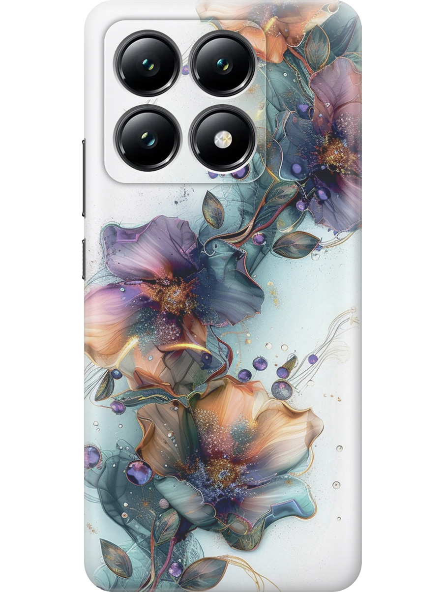 

Силиконовый чехол на Xiaomi 14T с принтом "Мистические цветы", Прозрачный;белый;зеленый, 785978423