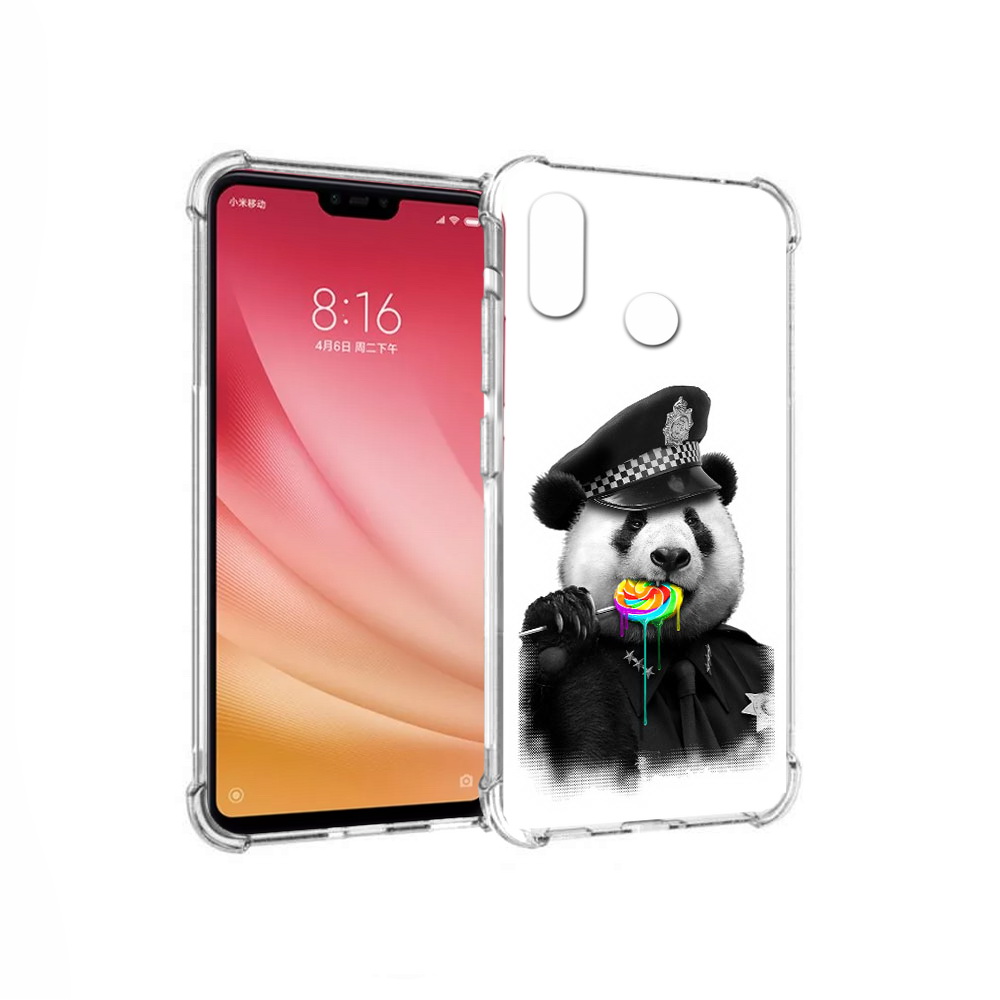 

Чехол MyPads Tocco для Xiaomi Mi 8 Панда полиция (PT110454.314.130), Прозрачный, Tocco