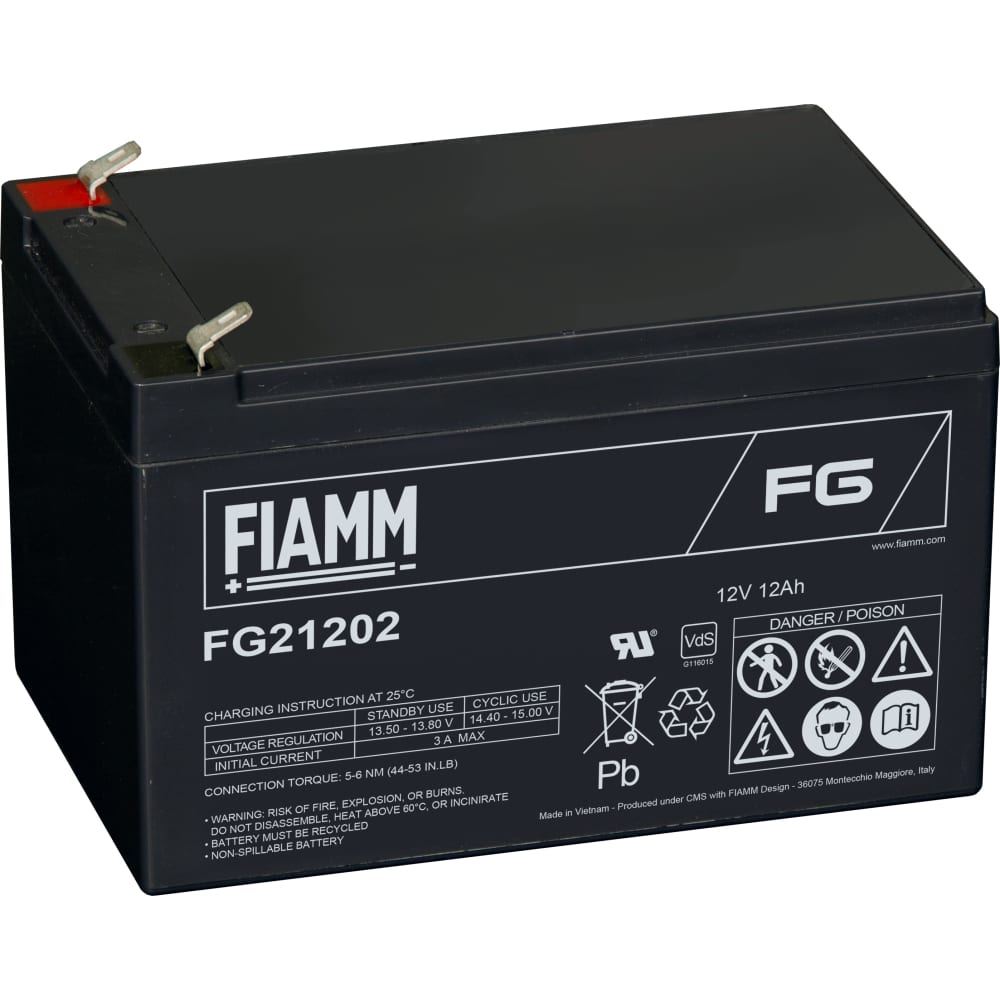 аккумуляторная батарея 12 в 7 2 ач fiamm 12fghl28 Аккумуляторная батарея 12В, 12 А*ч FIAMM FG21202