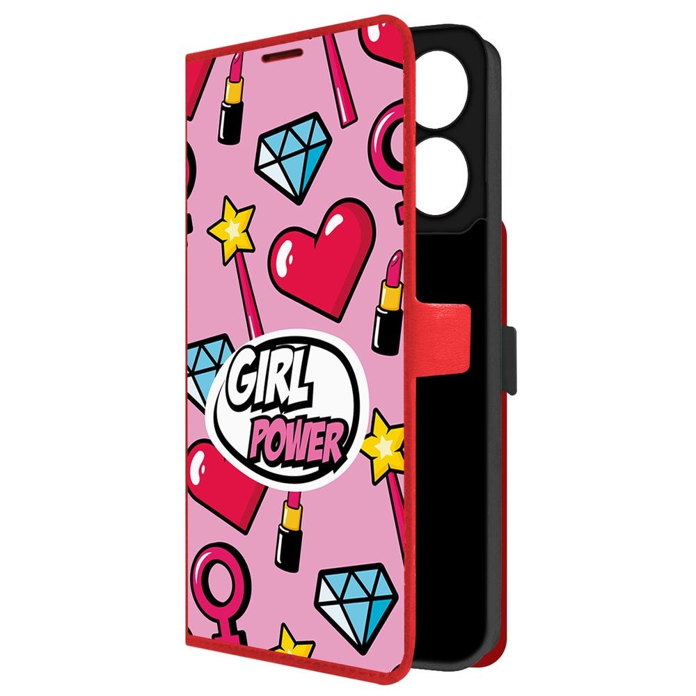 

Чехол-книжка Krutoff Eco Book для Xiaomi Poco C65 Girl Power (красный)