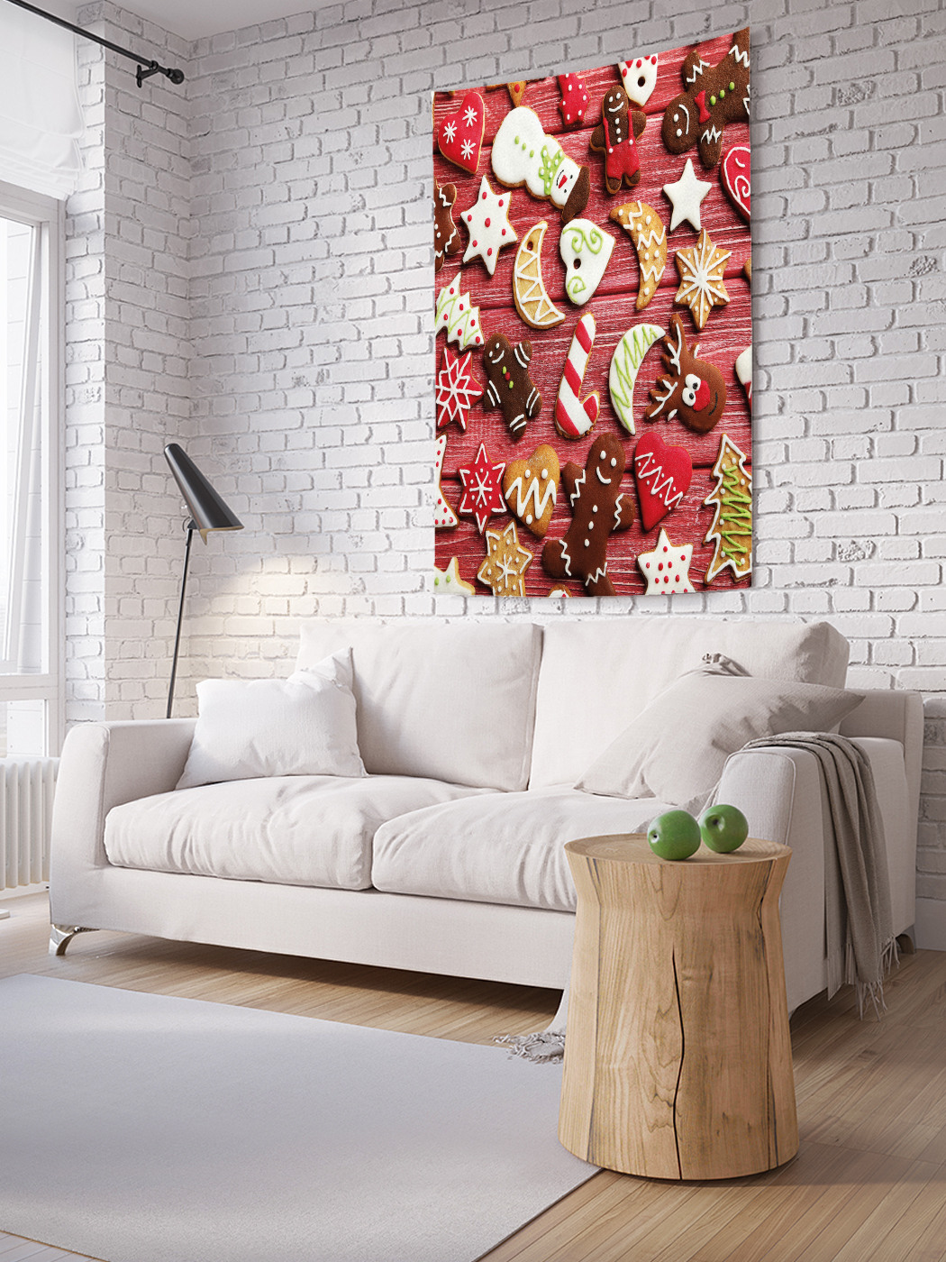 фото Вертикальное фотопанно на стену joyarty пряники и печенья 100x150 см