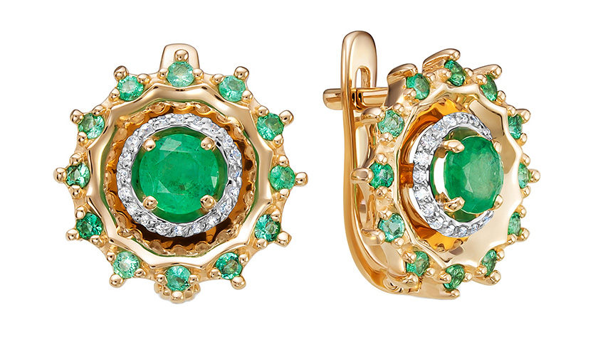 

Серьги из красного золота с бриллиантом Vesna jewelry 21351-151-14-00, 21351-151-14-00